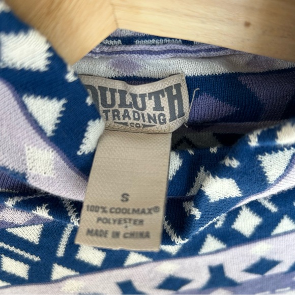 Duluth Trading Frost Lake Fairisle Mock Neck Winter Pullover S - Picture 7 of 7